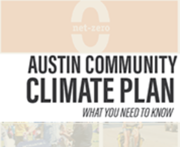 Front cover of Austin Community Climate Plan