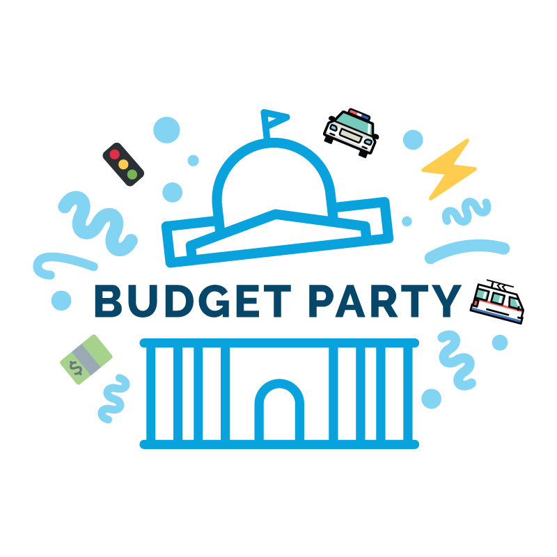 budget party logo
