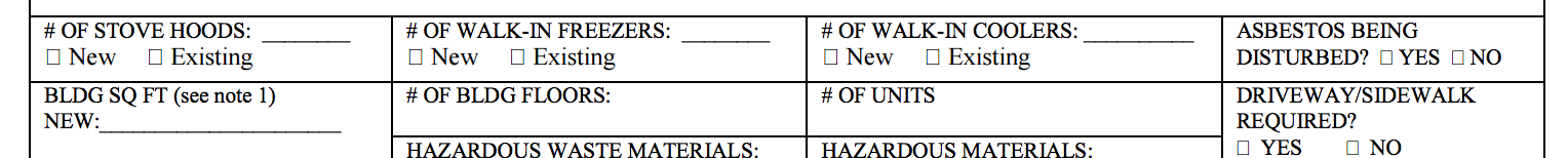 part of a commercial building permit application