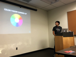 Diego presents on Sass and color theory